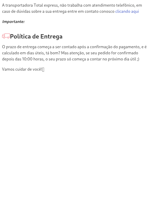 Como entro em contato com a transportadora ?