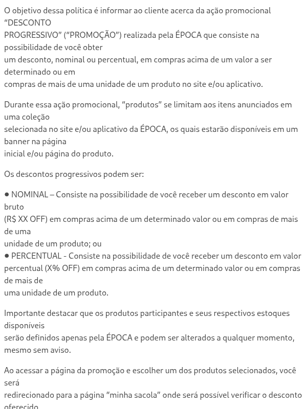 REGULAMENTO DA AÇÃO PROMOCIONAL “DESCONTO PROGRESSIVO”
