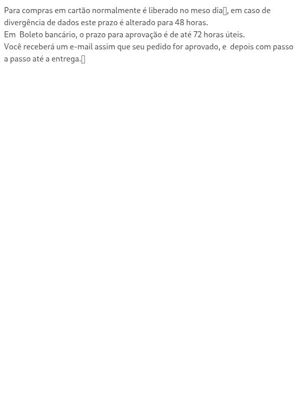 Qual o prazo para aprovação do pedido?