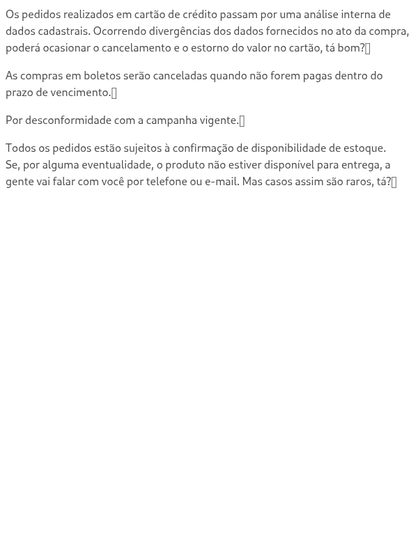 Por que minha compra foi cancelada?