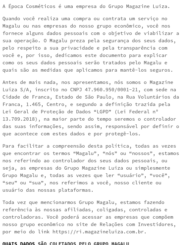 Política de Privacidade